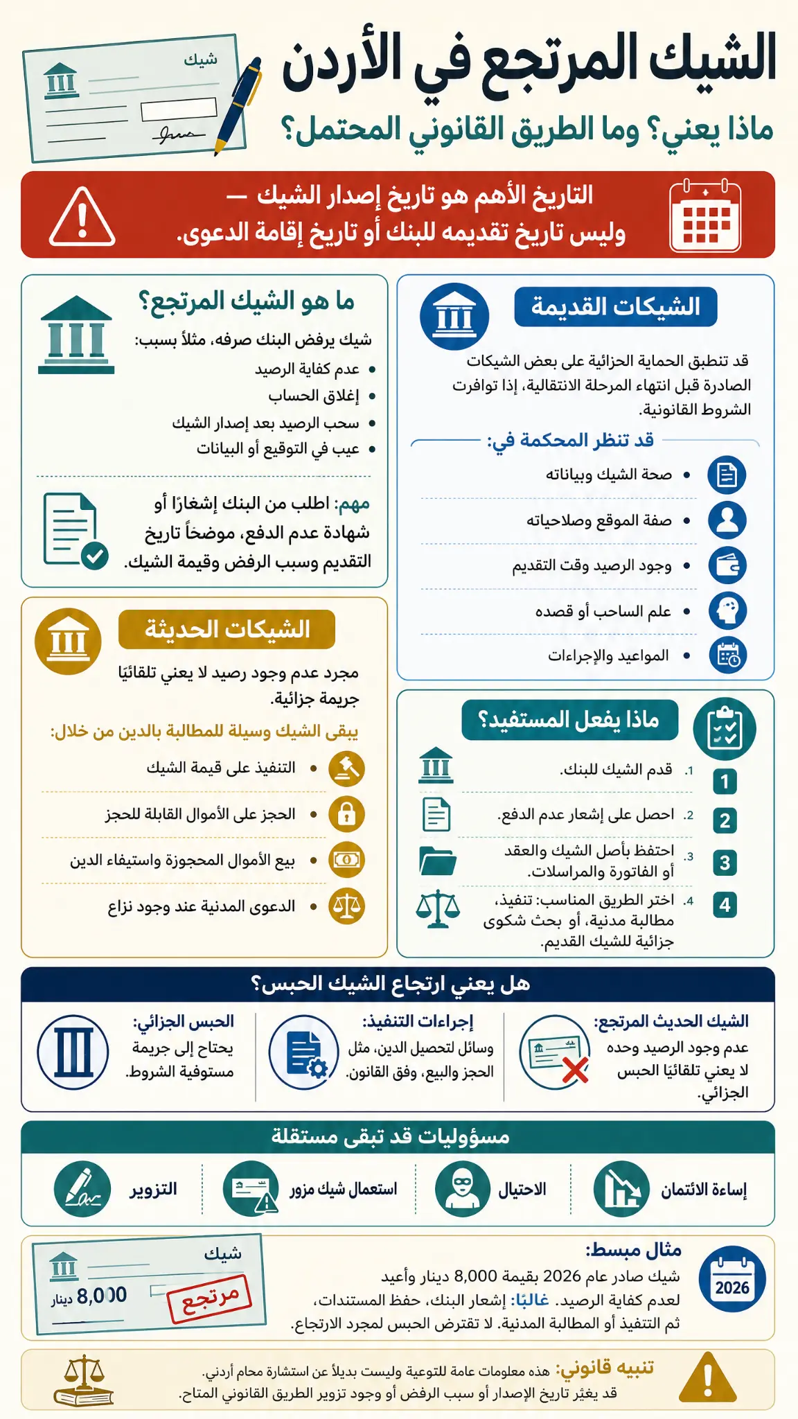 الشيك المرتجع في الأردن